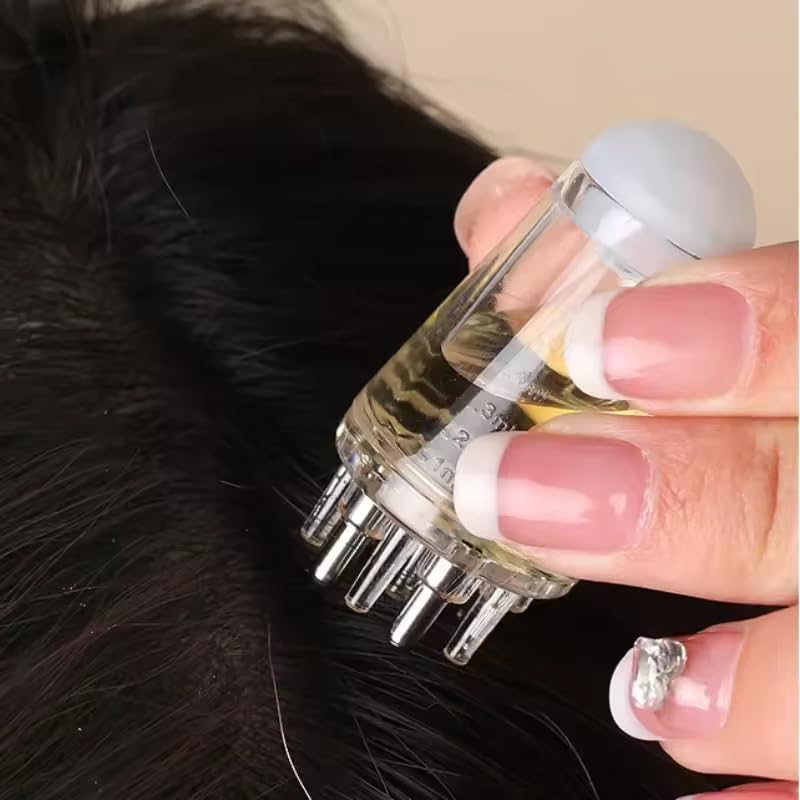 ZEYFLEEB Hair Oil applicator, Scalp Applicator Comb, Ball Root Comb applicator Bottle Scalp Massager Hair Growth, Hair Massager for Hair Growth, Ball Hair Oil Applicator Bottle bottle - Image 2