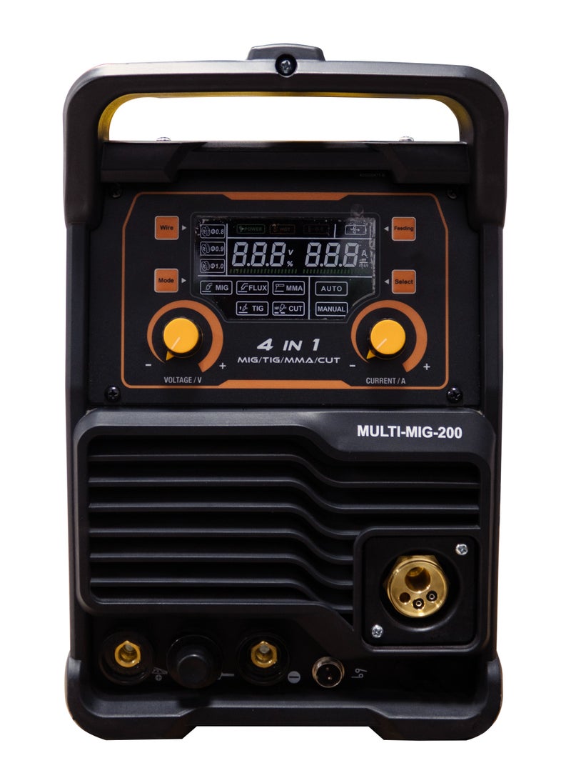 أتش دي MIG/TIG/MMA/CUT MULTI ماكينة لحام 10-200A AC | تعمل على الحديد والفولاذ المقاوم للصدأ وجميع المعادن باستثناء الألمنيوم وقطع الصلب عالية الجودة | MULTI MIG |  0.6 إلى 1.0 إلكترود | 1.0 إلى 5.0 إلكترود  - Image 3