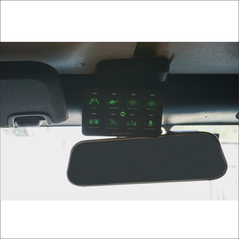 Voswitch JK100 Overhead Programmable Switch Panel Power Control System for Jeep Wrangler JK JKU 20072018