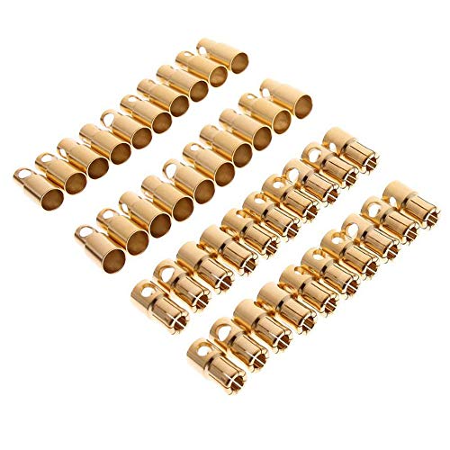 FLY RC 20 Pairs Gold Plated 60mm 6mm Male Female Banana Plug Bullet Connector for Motor ESC Lipo Battery - Image 1
