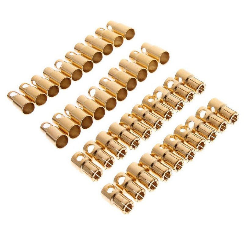 FLY RC 20 Pairs Gold Plated 60mm 6mm Male Female Banana Plug Bullet Connector for Motor ESC Lipo Battery - Image 3