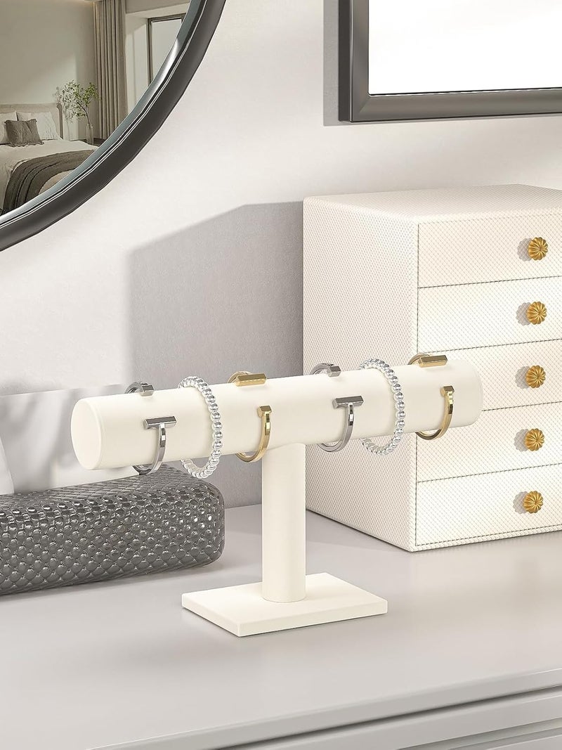 Ausalivan Bracelet Holder Stand,Bracelet Organizer Display for Selling,Bangle Organizer for Women,Watch Storage Holder for Men,Jewelry Business Supplies (Beige) - Image 2
