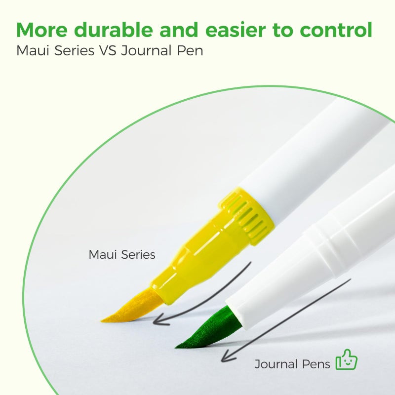 Ohuhu Markers for Adults Coloring Books No Bleeding 80 Colors Pens for Journaling Water-Based Coloring Markers Dual Tips Extra Fine & Brush Art Markers for Calligraphy Lettering Card-making - Image 5