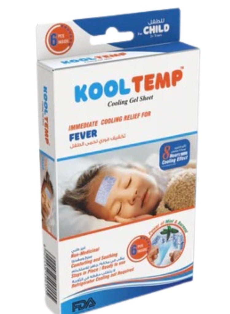 Kool Kool Temp Cooling Gel Sheet 6'S 