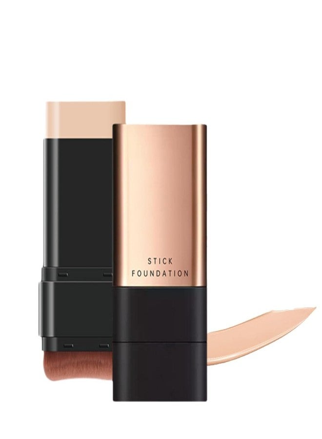 BLINE 2 in 1 Korean Luxury Anti-Wrinkle Foundation Stick,Long-Lasting Double Head Foundation Make Up Stick with Brush,Waterproof Concealer & Cream Base Makeup for All Skin Types (1 PCS) - Image 1