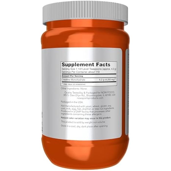 now Sports Nutrition, Micronized Creatine Powder 500 g, Mass Building*/Energy Production*, 1.1-Pound - Image 2