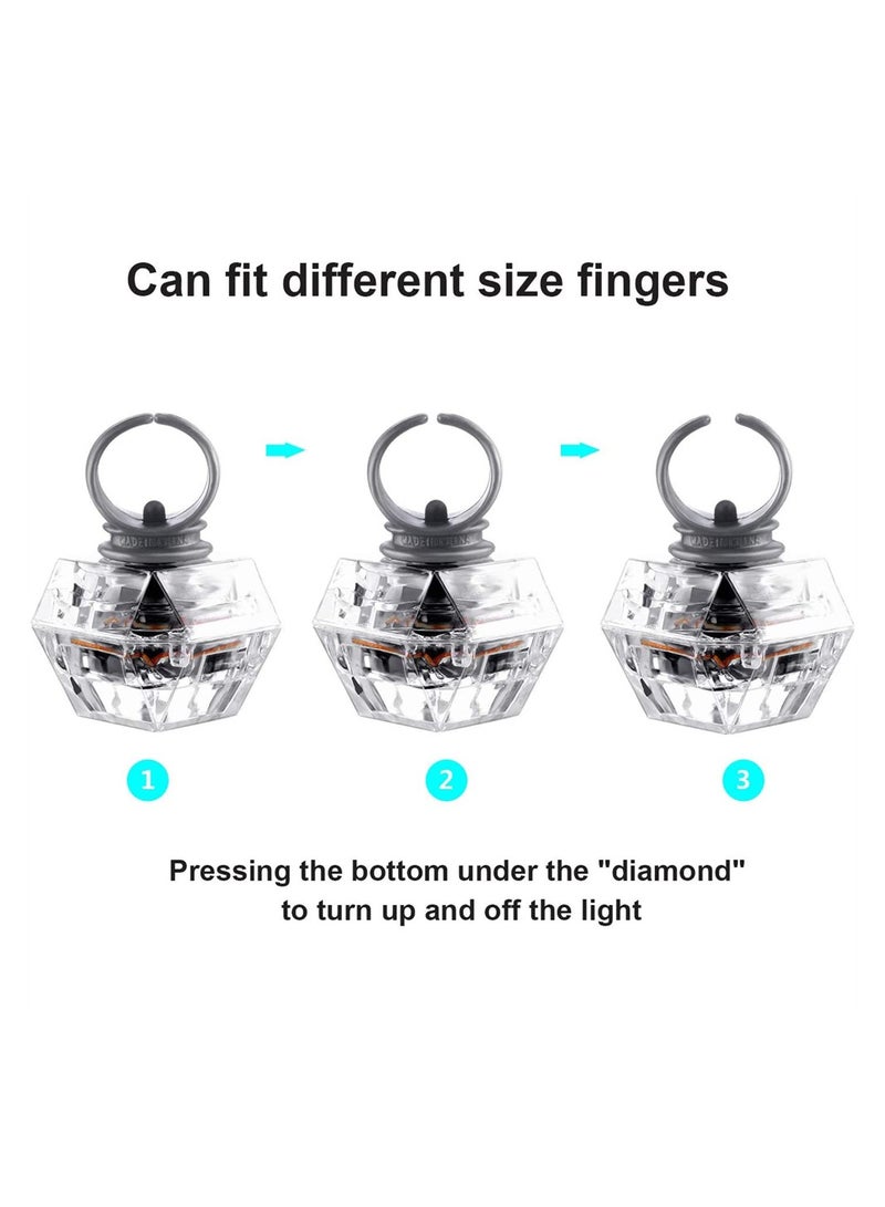 SYOSI Light Up Rings 20 Pieces Flashing Plastic Diamond Bling Rings LED Glow Rings for Birthday Parties Weddings Concert - Image 5