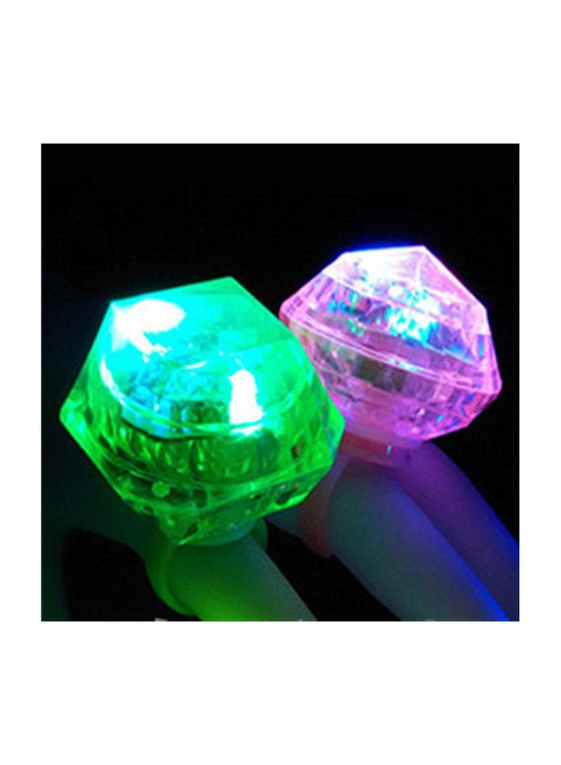 SYOSI Light Up Rings 20 Pieces Flashing Plastic Diamond Bling Rings LED Glow Rings for Birthday Parties Weddings Concert - Image 4