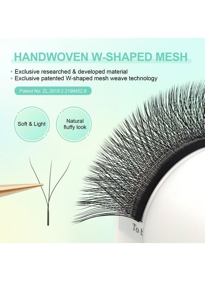 NAGARAKU - W Eyelash Extension 3D Volume Premade Fan 0.07Mm C Curl 8-12Mm Mix Faux Mink Matte Black Cluster Easy Fanning Yy Eye Lashes - Image 1
