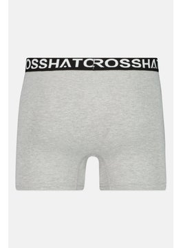 CROSSHATCH Men 5 Pieces Brand Logo Boxer Briefs, Grey  - Image 2