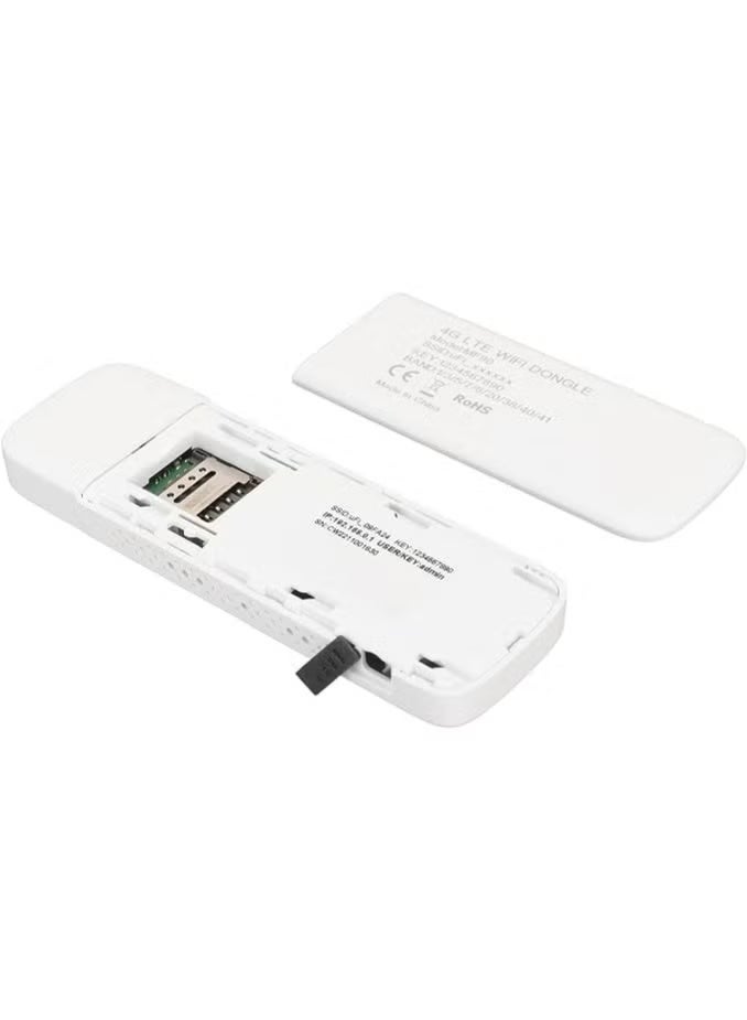 فيما مودم راوتر واي فاي 4G LTE USB، نقطة اتصال واي فاي متنقلة مع فتحة بطاقة SIM، منفذ هوائي، سرعة عالية 150 ميجابت في الثانية، مشاركة 8 أجهزة، لأجهزة الكمبيوتر المحمولة والكمبيوتر المحمول والسيارة والمكتب والسفر والمنزل - Image 4