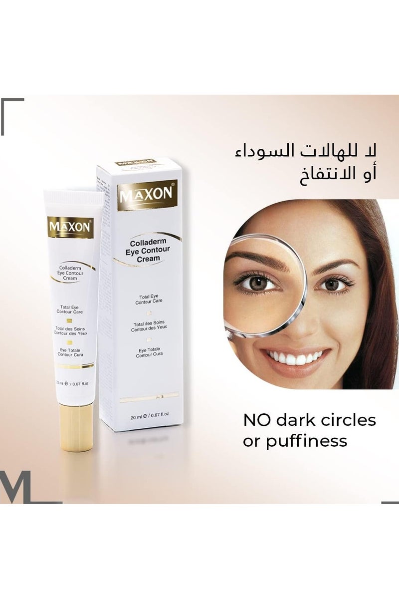 MAX-ON Colladerm Eye Repair Cream â Under Eye Treatment for Dark Circles & Puffiness with Caffeine & Hesperidin | Fragrance-Free â 20ml - Image 5