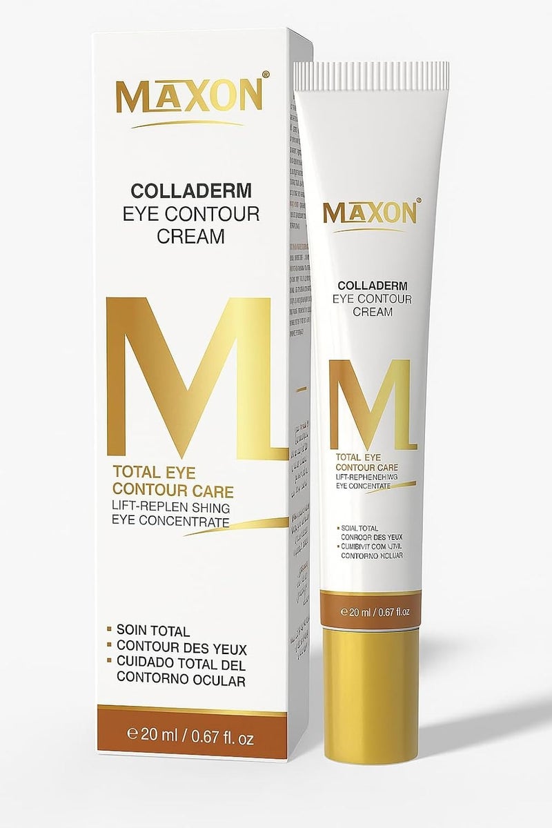 MAX-ON Colladerm Eye Repair Cream â Under Eye Treatment for Dark Circles & Puffiness with Caffeine & Hesperidin | Fragrance-Free â 20ml - Image 1