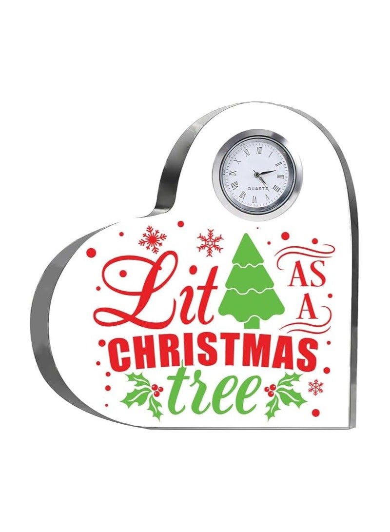 Christmas Heart-Shaped Crystal Clock Gift-Thoughtful Presents Gifts For Your Friends And Family - Image 1