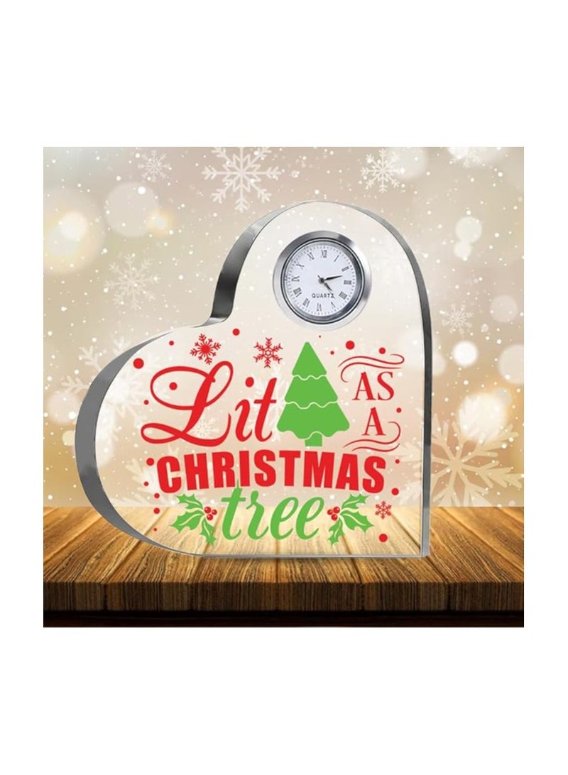 Christmas Heart-Shaped Crystal Clock Gift-Thoughtful Presents Gifts For Your Friends And Family - Image 3