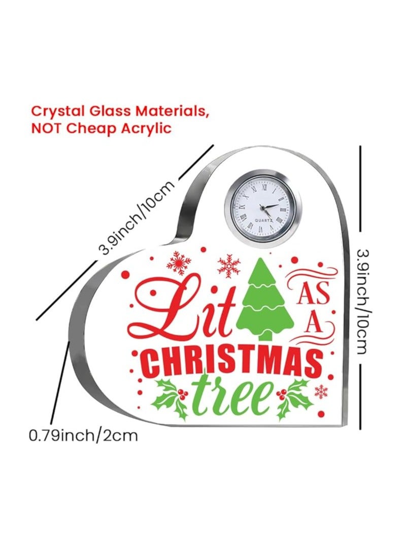 Christmas Heart-Shaped Crystal Clock Gift-Thoughtful Presents Gifts For Your Friends And Family - Image 4