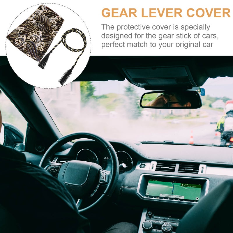 1 Set Car Modification Accessory Gear Lever Cloth Cover Cover with Rope - Image 5