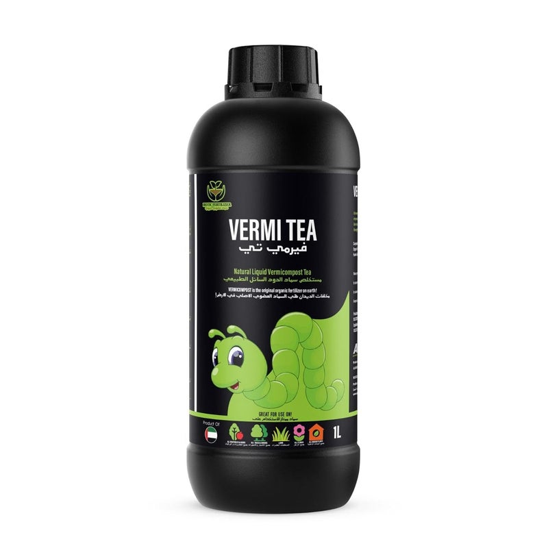 Vermi Tea Natural Liquid Vermicompost Tea - Organic Liquid Fertilizer for Plants, 1 Liter - Image 1