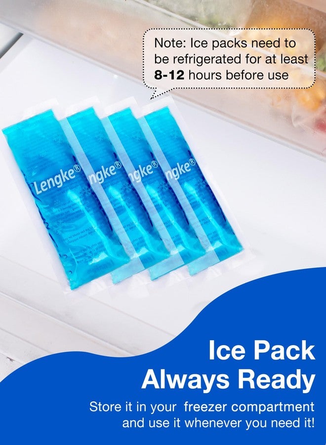 LengKe أكياس ثلج لينجكي، أكياس ثلج معتمدة من إدارة أمن النقل الأمريكية (TSA)، 4 عبوات، أكياس ثلج صغيرة، أكياس ثلج قابلة لإعادة الاستخدام لحافظة تبريد الأنسولين للسفر - Image 2
