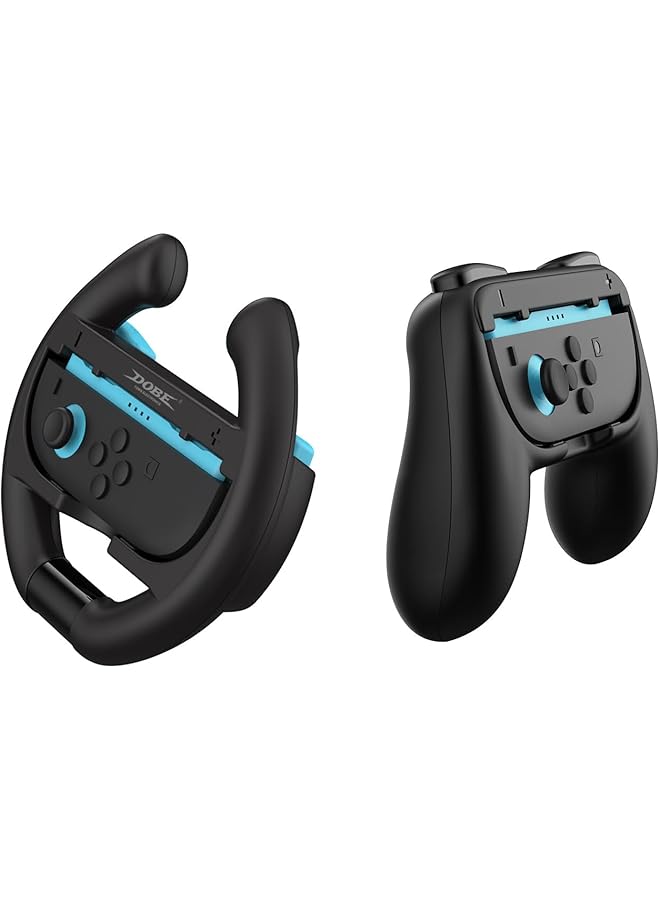 Grips And Steering Wheels For Nintendo Switch 2 Ergonomic Design 4 In 1 Switch 2 Accessories Bundle For Joy Con 2 Controllers - Image 2