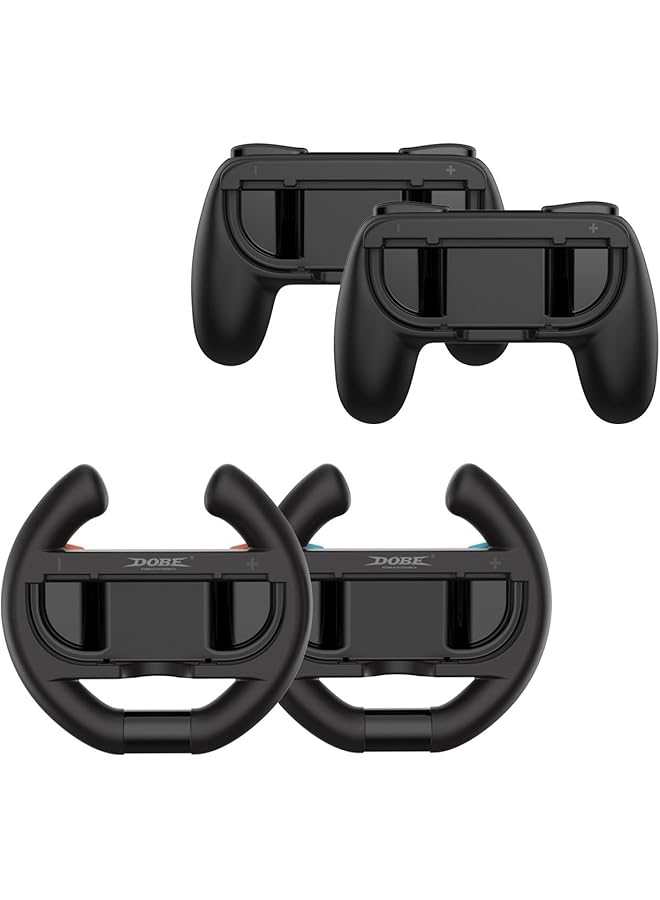 Grips And Steering Wheels For Nintendo Switch 2 Ergonomic Design 4 In 1 Switch 2 Accessories Bundle For Joy Con 2 Controllers - Image 4