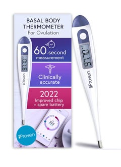 iProven Digital Basal Thermometer,1/100Th Degree High Precision, Quick 60-Sec Reading, Memory Recall, Accurate Bbt Thermometer For Natural Ovulation Tracking  - Image 1