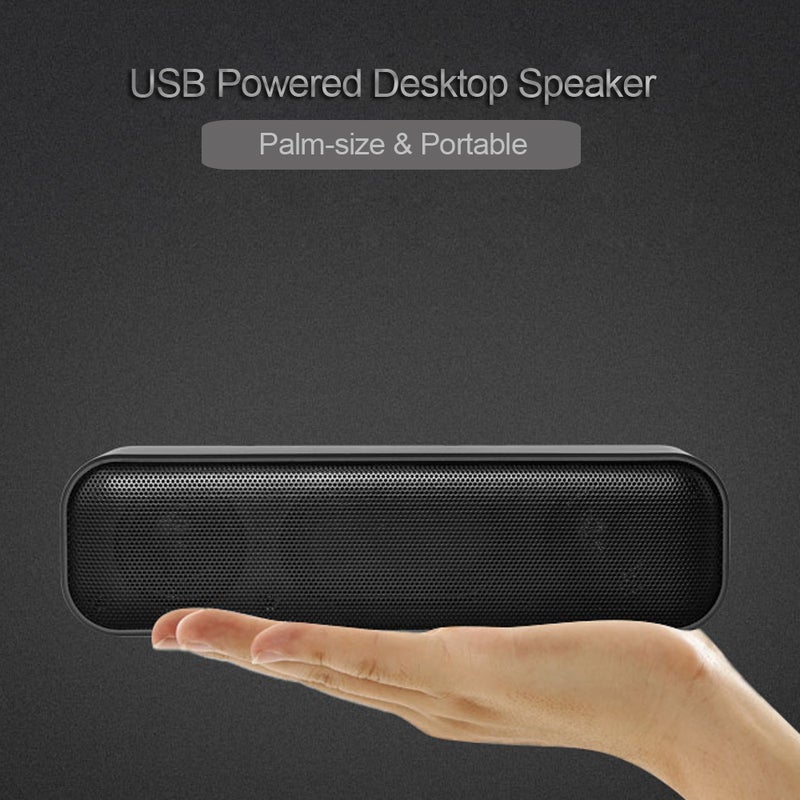 سماعات سطح المكتب مع صوت قوي تعمل ببطارية USB (سماунд بار) - صندوق صوتي مُتصل باسلاك لشاشات التلفزيون وأجهزة الكمبيوتر المحمولة وأجهزة سطح المكتب - Image 5