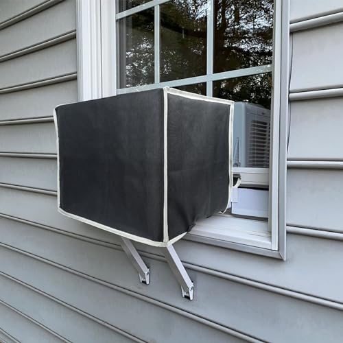 Garpernics air conditioner cover for midea U shaped outside unit AC Cover for Midea Fits with 80001000012000 BTU Ushaped window air conditioner 420D medium duty material waterproof UVResistant420D - Image 3