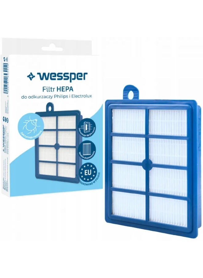 فلتر HEPA من ويسبر WES2003 لمكانس كهربائية – متوافق مع Electrolux / Philips / AEG - Image 1