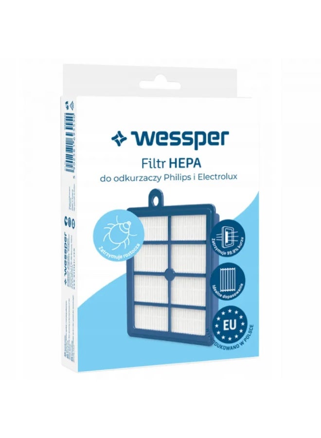 فلتر HEPA من ويسبر WES2003 لمكانس كهربائية – متوافق مع Electrolux / Philips / AEG - Image 2