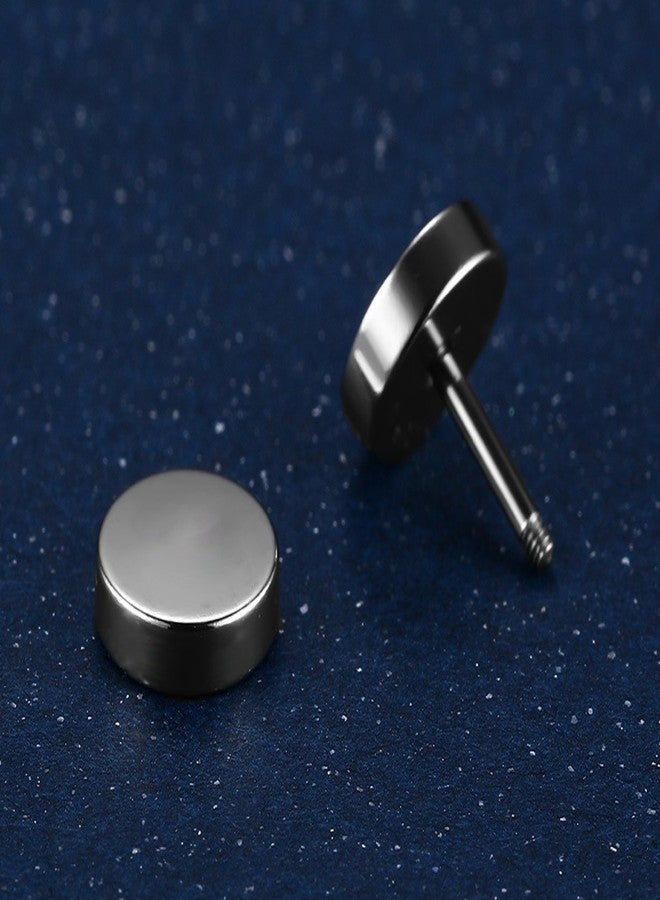 Xusamss Punk Rock Round Titanium Steel Stud Earrings - Image 4