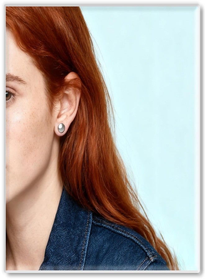 Xusamss Punk Rock Round Titanium Steel Stud Earrings - Image 5