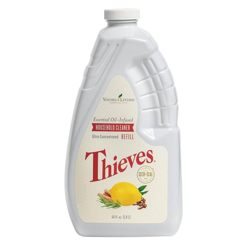 Young Living Thieves Household Cleaner Refill - 64 fl oz - All-Surface Home Cleaner - Plant-Based - Pet-Safe Formula - Water and Essential Oil Infused - Image 1