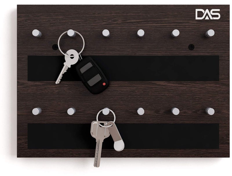 DAS Wall Mounted Home Decor Key Chain Holder/Organizer Key Hooks Wenge (12 Knobs)- Dex - Image 2