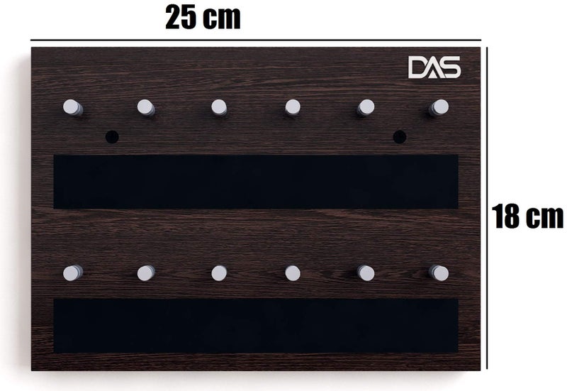DAS Wall Mounted Home Decor Key Chain Holder/Organizer Key Hooks Wenge (12 Knobs)- Dex - Image 5