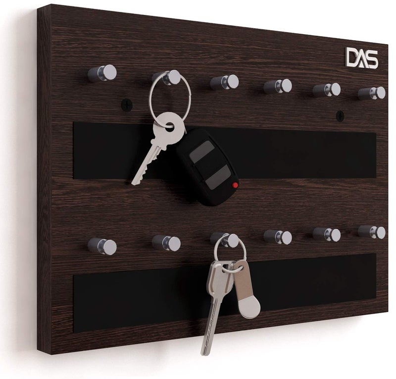 DAS Wall Mounted Home Decor Key Chain Holder/Organizer Key Hooks Wenge (12 Knobs)- Dex - Image 1