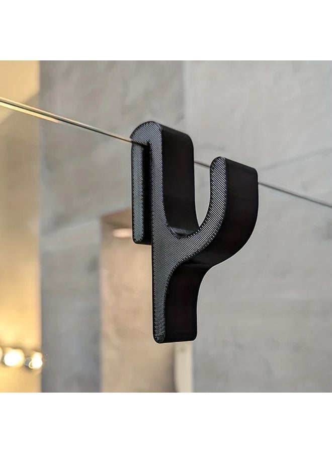 White Shower Door Hooks No Drill Easy For 8mm Frameless Door Robes Towels - Image 3