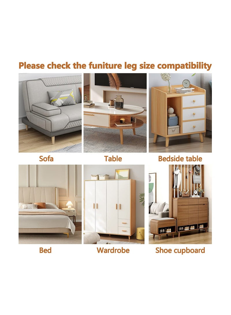 SOLARAE Furniture Sliders for Carpet, 16 Pieces Ptfe Teflon Appliance Sliders, Self-Adhesive Furniture Glides for Heavy Items, Air Fryer, Coffee Machine, Toaster, A Sofa, Wardrobe or Fridge (Square, 30x30mm) - Image 5