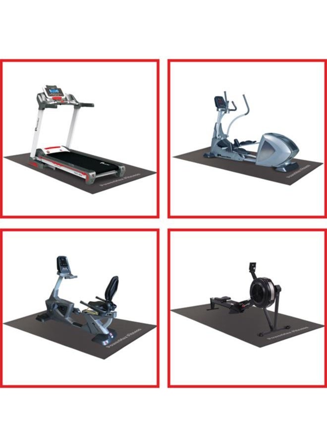 باورماكس فيتنيس بساط معدات التمرين PowerMax Fitness PMM-09 للمنزل وصالة الألعاب الرياضية، بساط جهاز المشي ذو كثافة عالية، فائق الصلابة، معزول عن الصدمات الكهربائية، يحمي الأرضيات/السطح، مضاد للانزلاق، بساط سهل التنظيف (أسود)  - Image 4