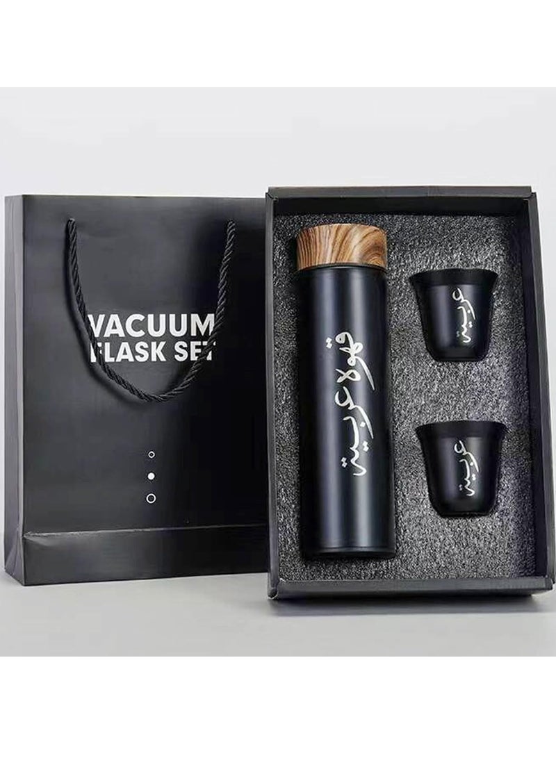 أسيف مجموعة أكواب وأكواب قهوة معزولة بنمط خشبي، أكواب مشروبات، أدوات شرب من الفولاذ المقاوم للصدأ - Image 1