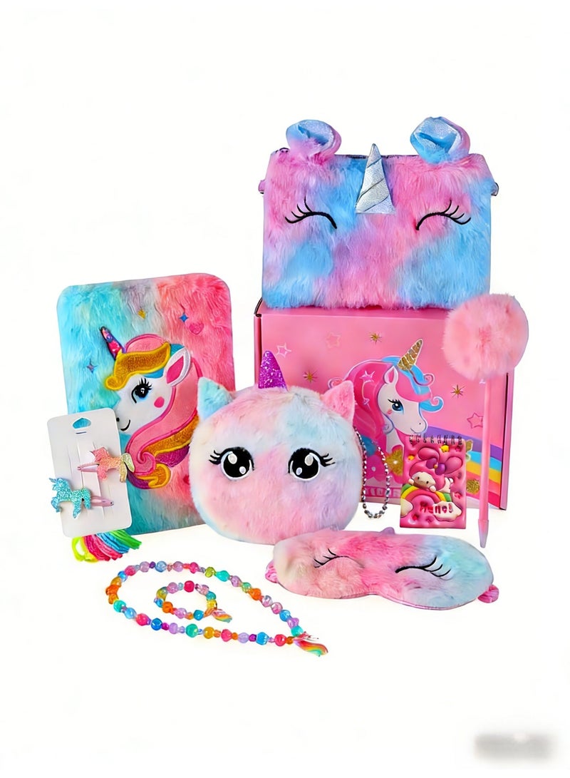 KELIO Unicorn Gifts for Girls 4-12 Years, 9 in 1 Unicorn Plush Gift Set for Girls, Ideal Birthday Children's Day National Day & Daily Gifting - Image 1