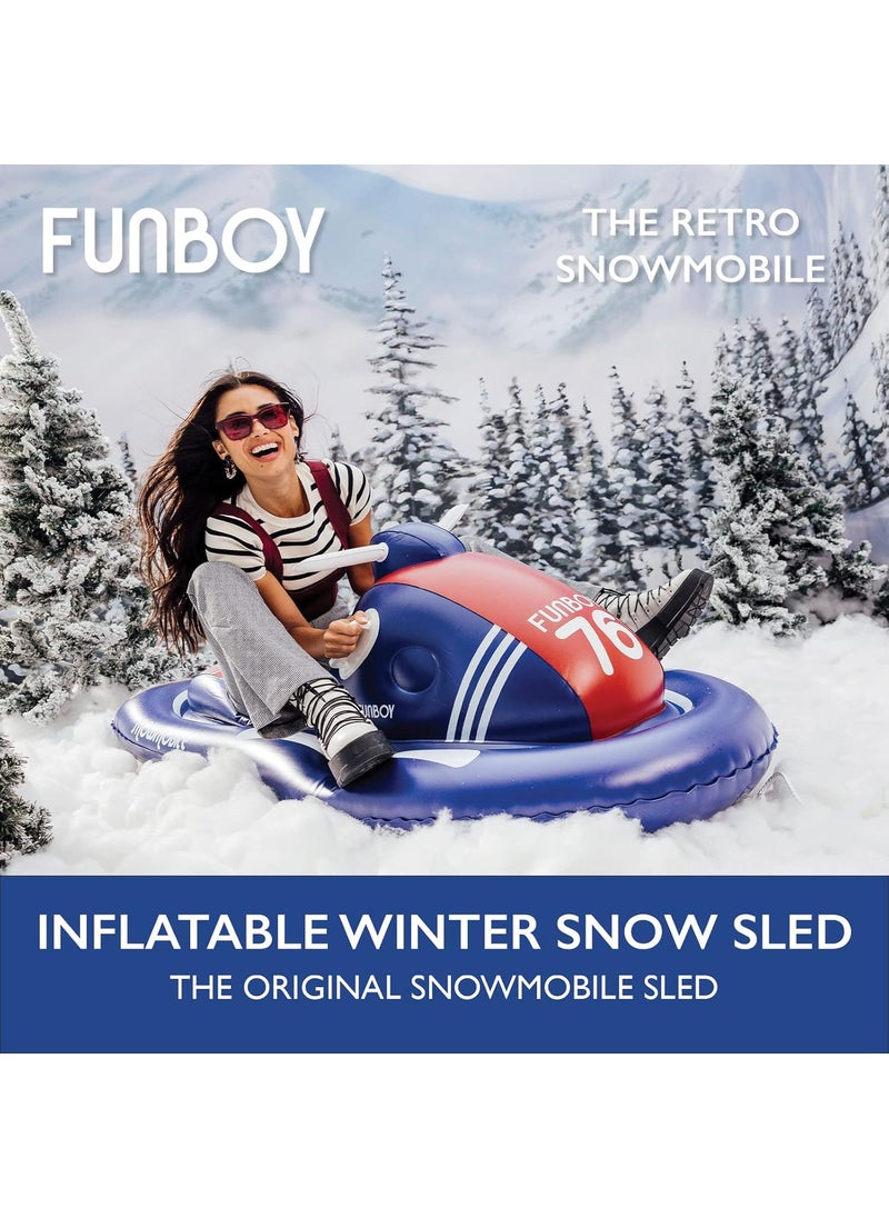 FUNBOY FUNBOY Winter Fun Inflatable Snowmobile Two Pack Retro Two Pack  - Image 2