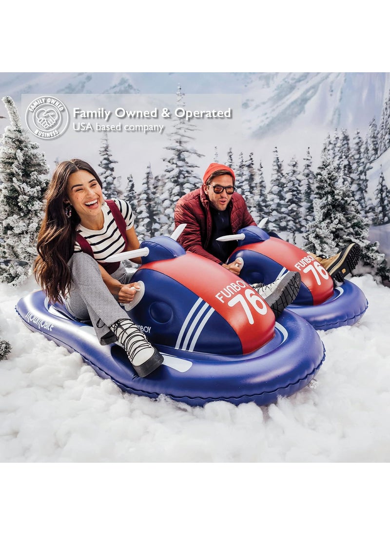 FUNBOY FUNBOY Winter Fun Inflatable Snowmobile Two Pack Retro Two Pack  - Image 4