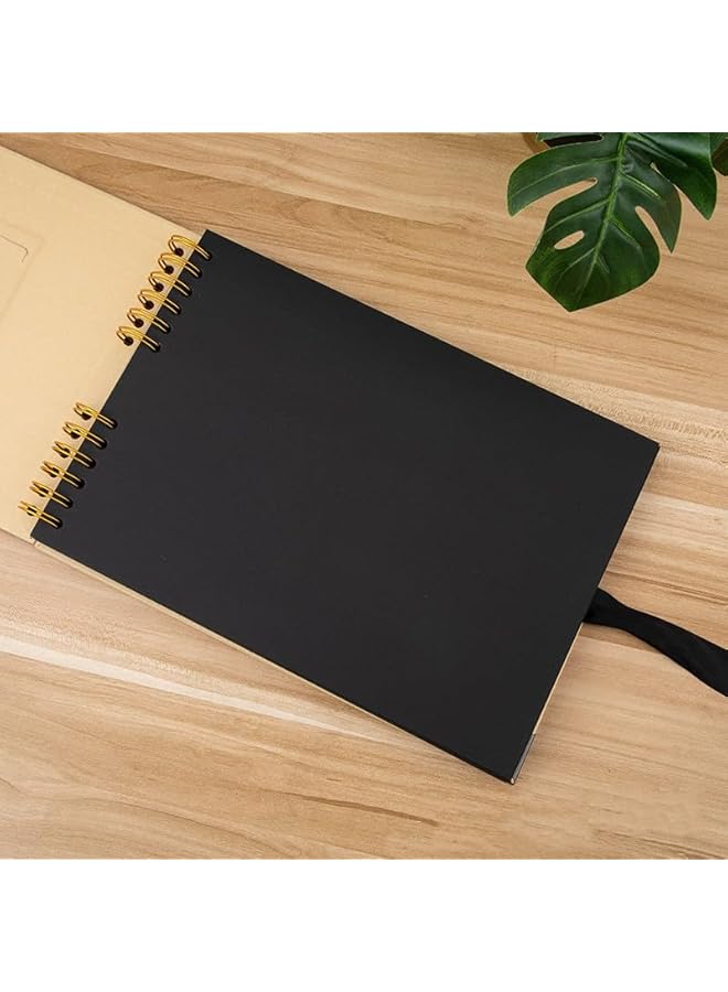 The Bros Bow Tie Casement Scrapbook Photo Album, 11x8 Inches DIY Kraft Paper Pages, Scrapbook Cover with 40 Sheets/80 Pages for Couple, Family, Wedding, Travel - Image 5