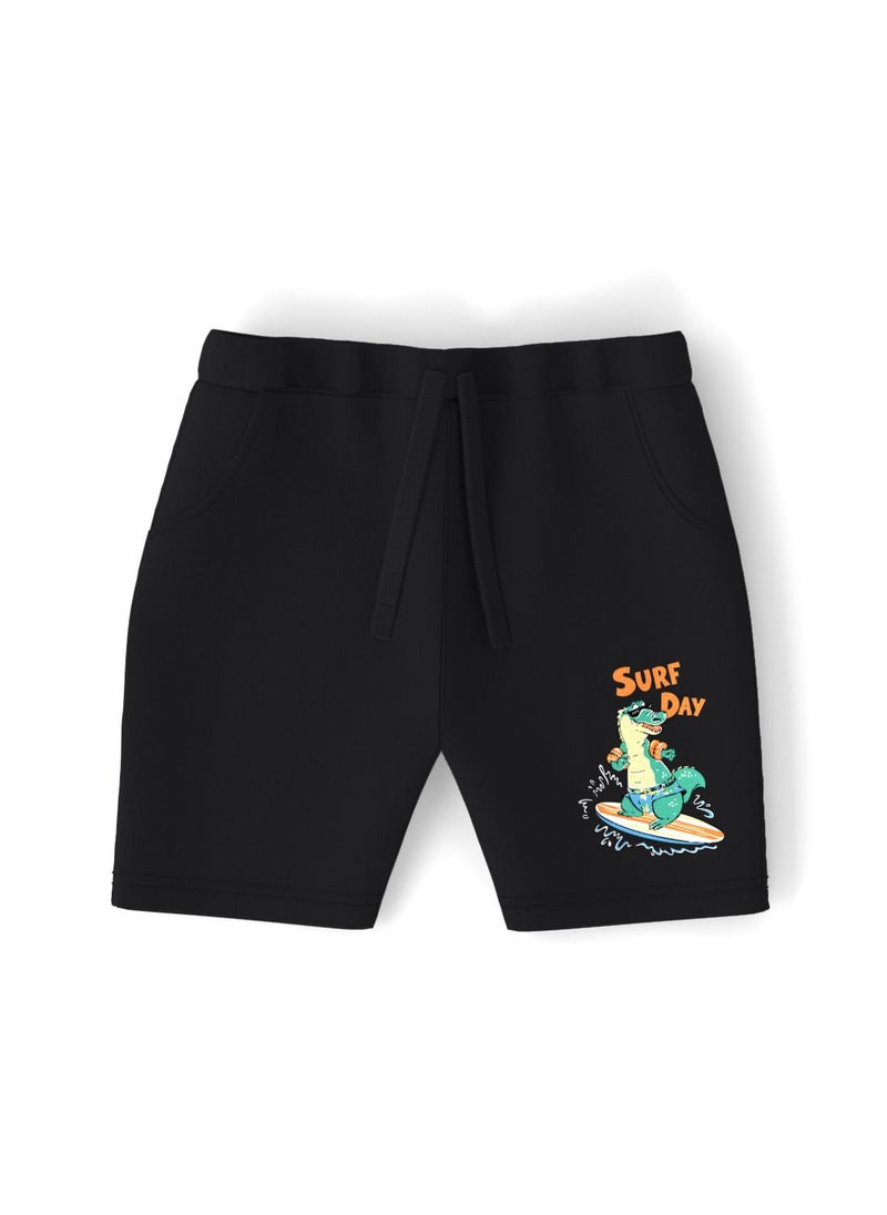 Nautinati Boys' Shorts With Alligator Print| Cotton Blend | Age 2 - 10 Years - Image 2
