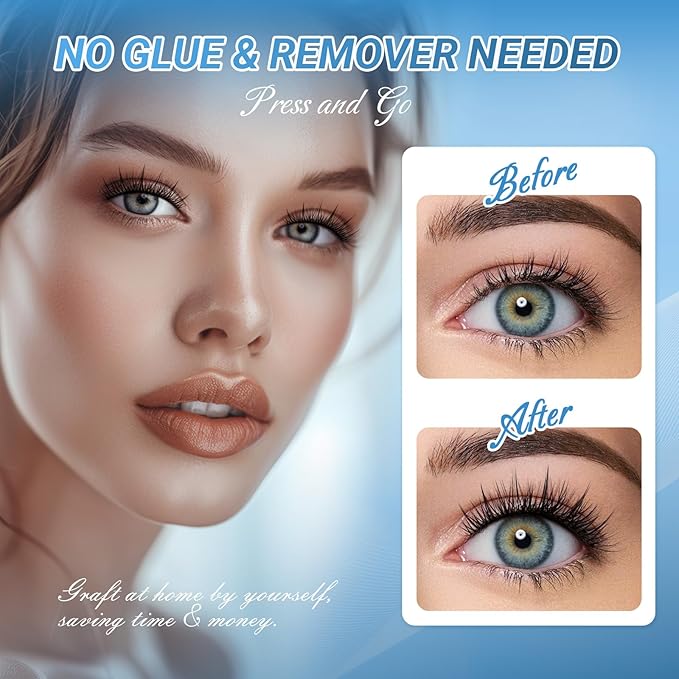 رموش ناغاراكو المجمعة مسبقًا ذات القاعدة اللاصقة 80 قطعة بدون حاجة للصمغ رموش سفلية ذاتية اللصق قابلة لإعادة الاستخدام أسلوب آيدول الفتيات BSA02 007 مم B Curl 5678 مم