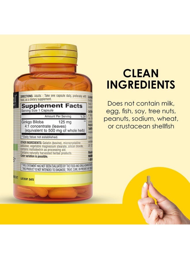 Mason Natural Ginkgo Biloba, 1 Month Supply, Helps to Improve Mental Alertness & Support Optimal Brain Function, 60 Capsules - Image 5