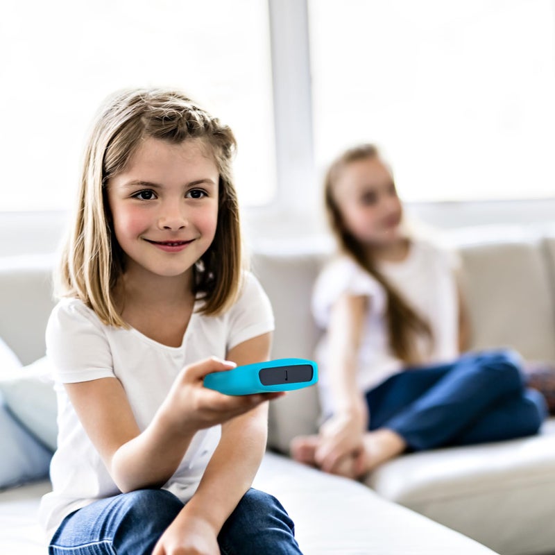 Packzprint حافظة لجهاز التحكم عن بُعد من Vizio، غطاء متوافق مع جهاز التحكم عن بُعد من Vizio Smart TV XRT136 / XRT140 غلاف سيليكون عالمي يتوهج في الظلام باللون الأزرق - Image 5