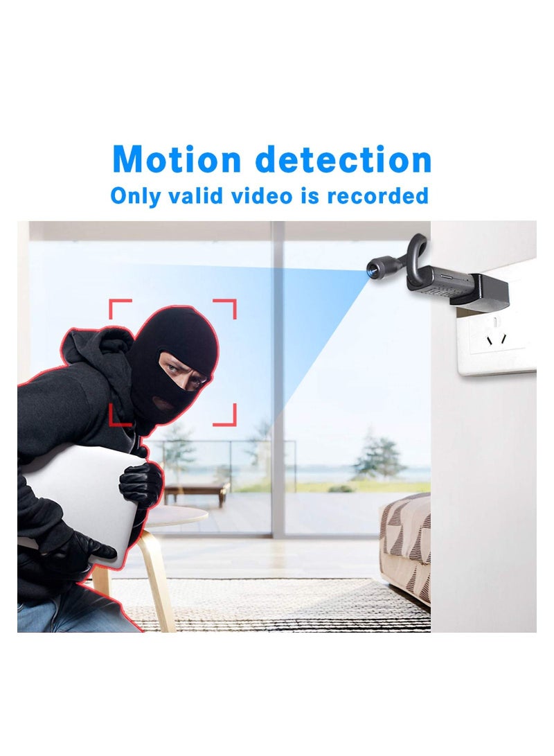 Smallest Spy Camera Wireless Hidden,Rettru Mini HD 1080P Portable USB Small Micro Covert Nanny Camera with Motion Detection for Home Office Security Surveillance Indoor Outdoor Spying