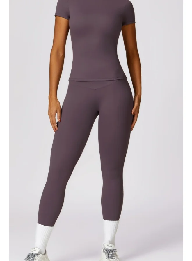 كون.يوغا KAWN YOGA Womens Short Sleeves Shirt